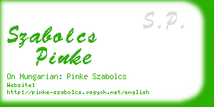 szabolcs pinke business card
